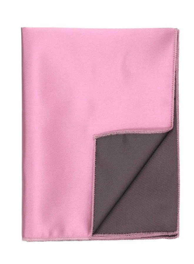 tiemart Pink Solid Color Pocket Square - Image 4